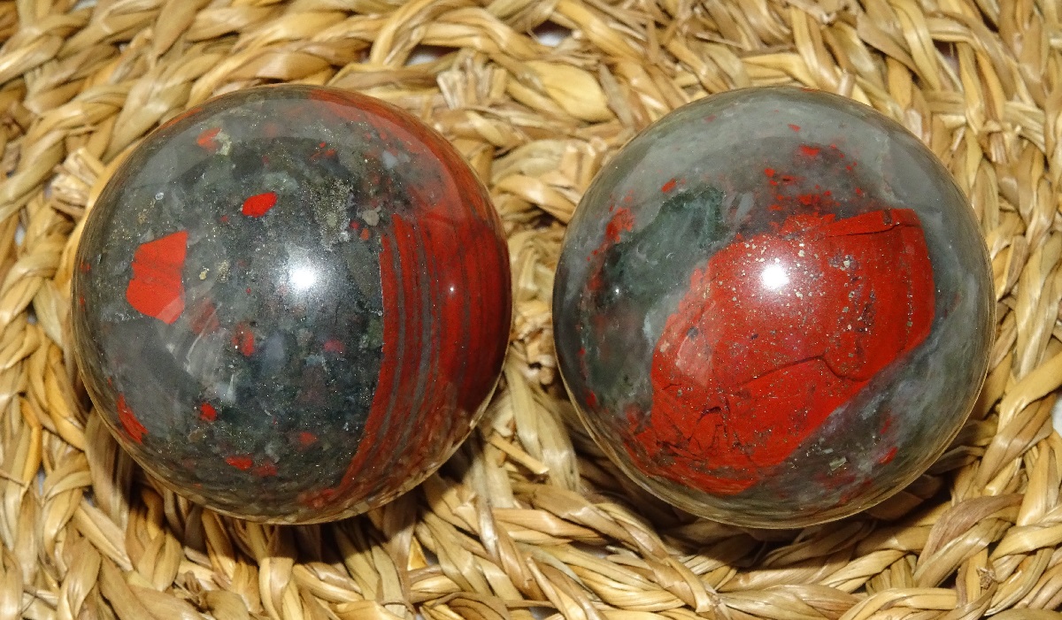 Jaspe sanguin Lithothérapie Santé Qi gong - Boules Ø 40 mm