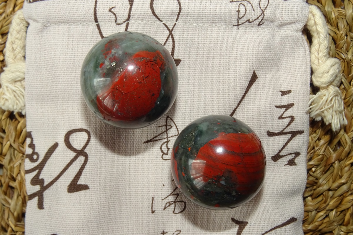 Jaspe sanguin Lithothérapie Santé Qi gong - Boules Ø 40 mm – Image 6