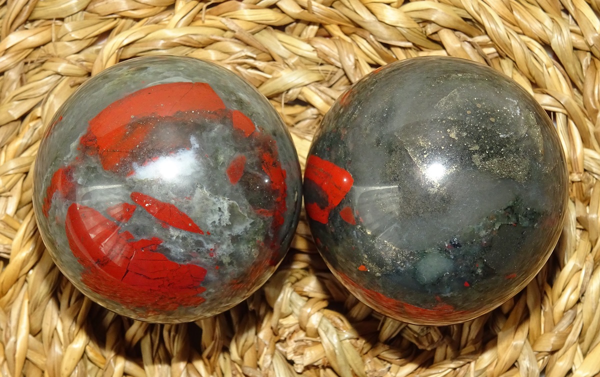 Jaspe sanguin Lithothérapie Santé Qi gong - Boules 40 mm