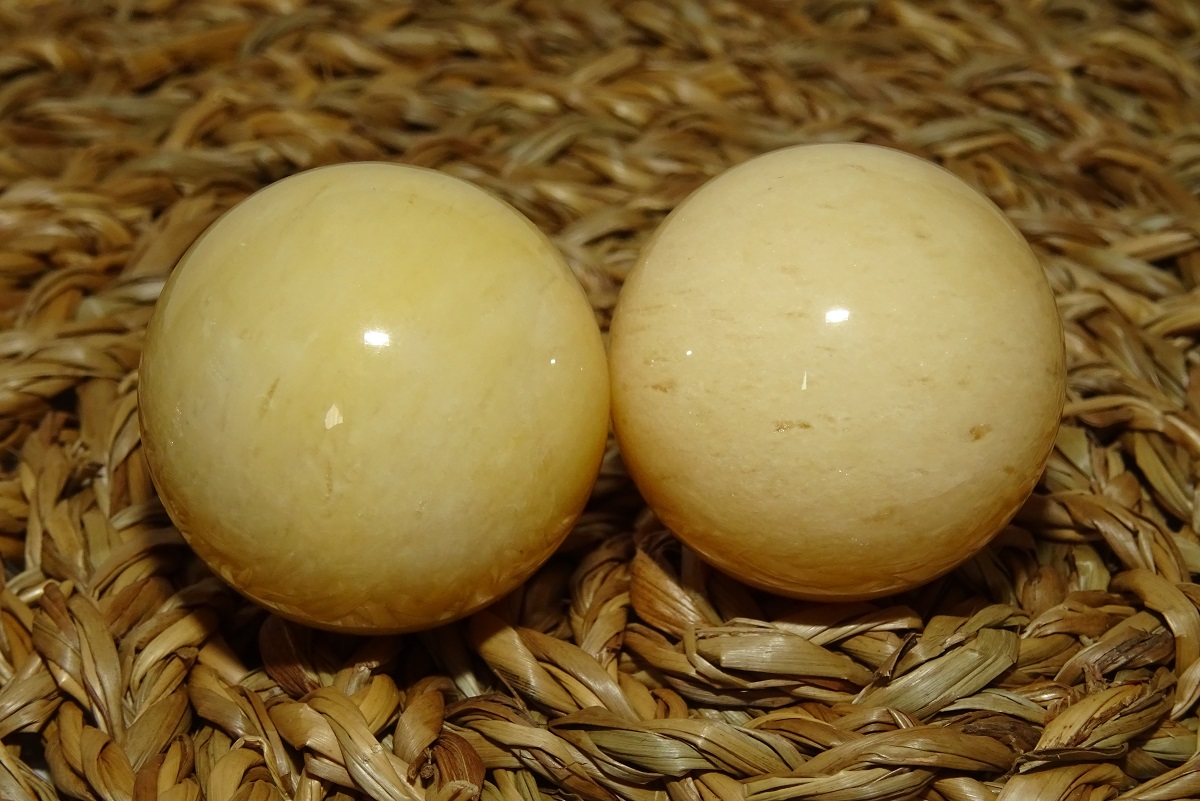 Boules de Santé Jade jaune – Ø 30 mm
