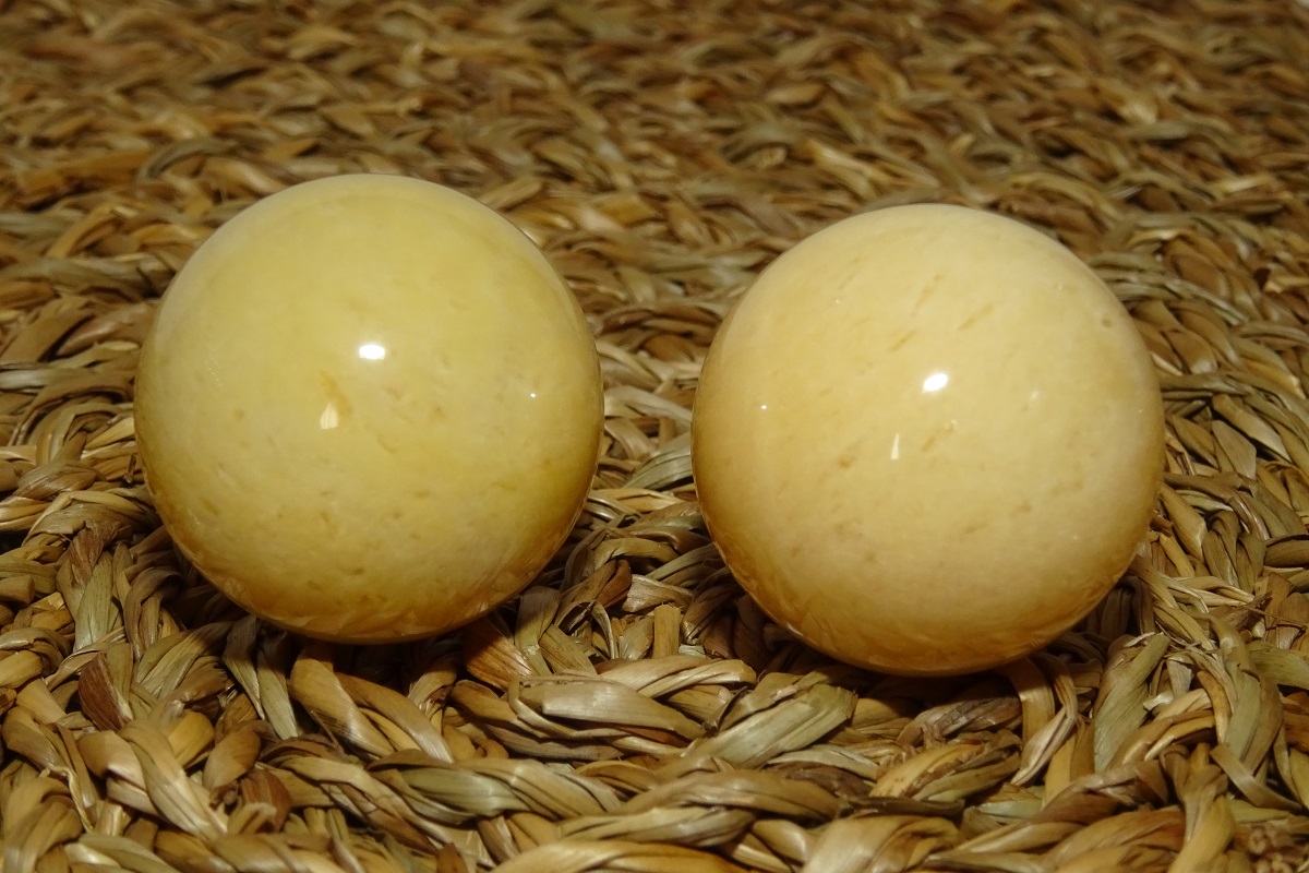 Boules de Santé Jade jaune – Ø 30 mm