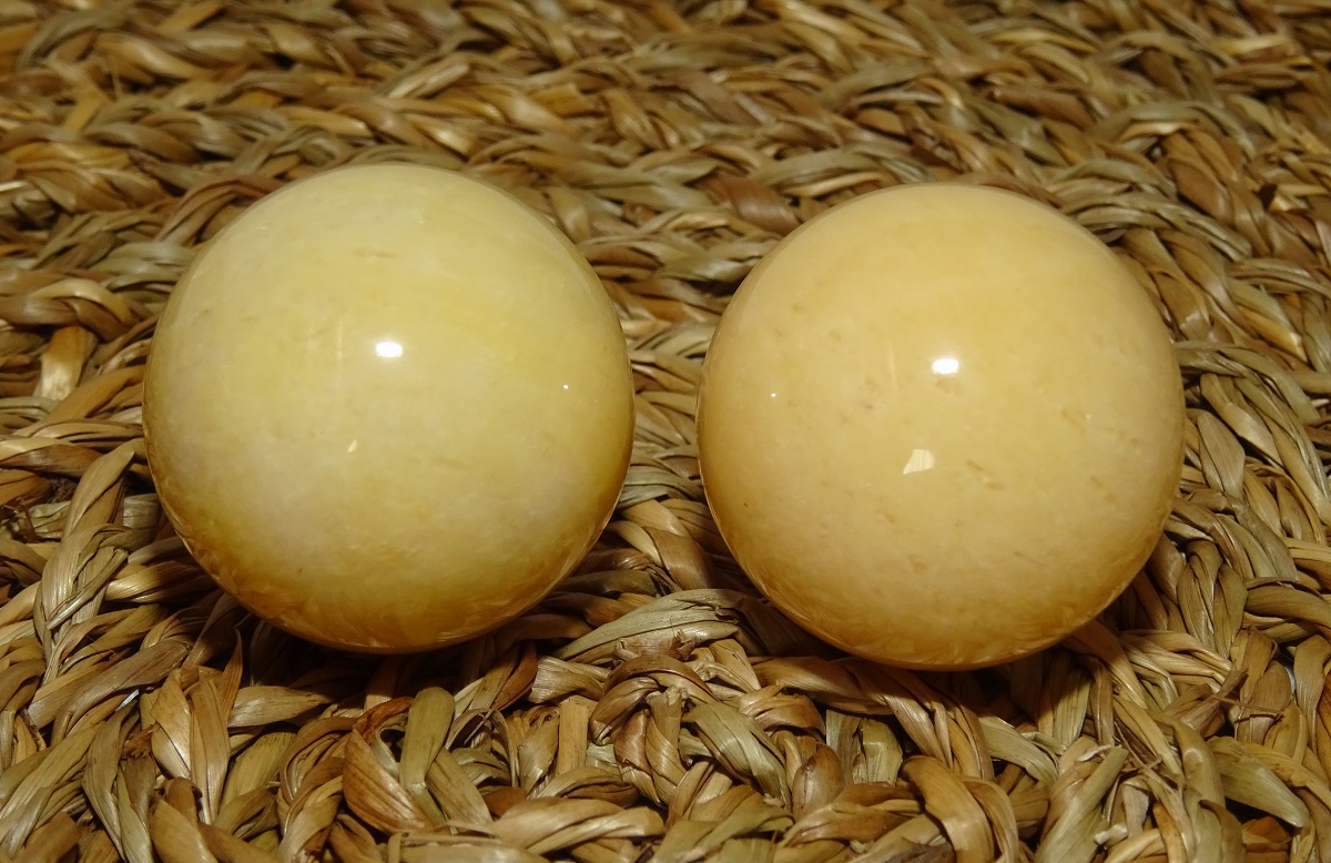 Boules de Santé Jade jaune – Ø 30 mm