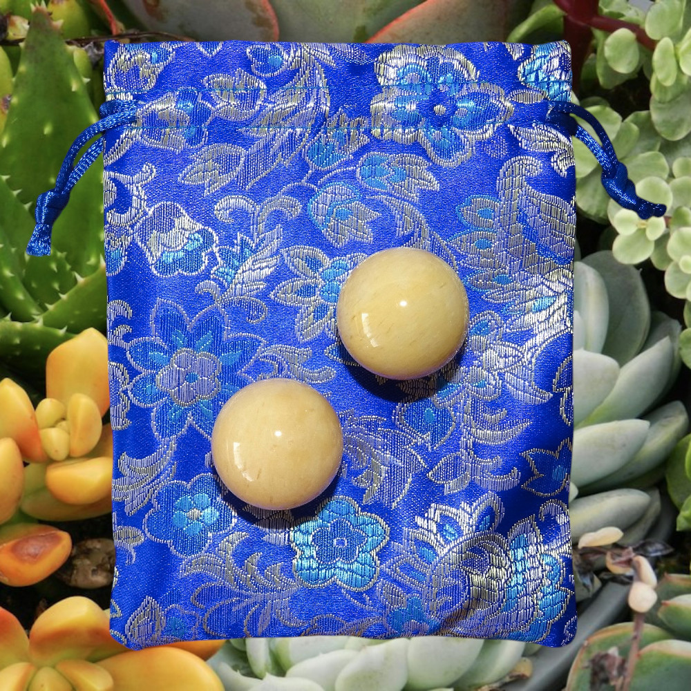Boules de Santé Jade jaune – Ø 30 mm