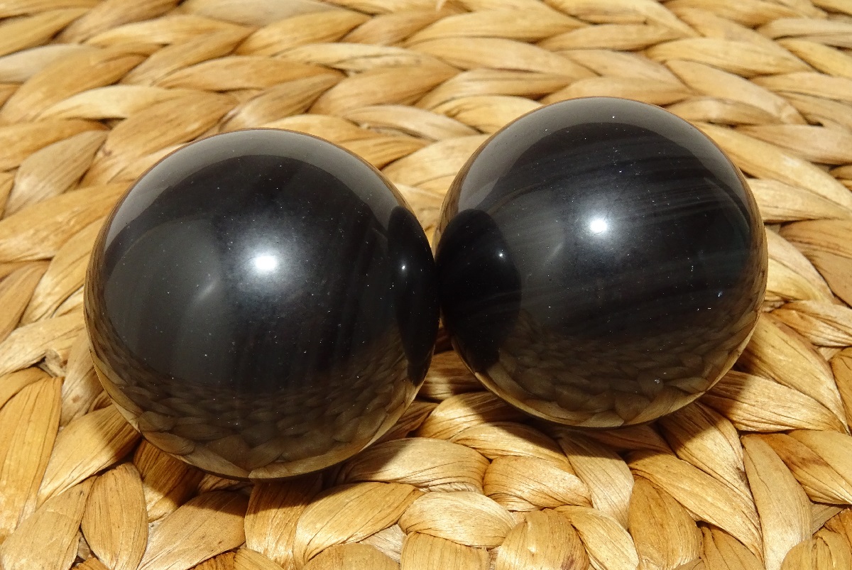Obsidienne Œil céleste Authentique – Boules Ø 40 mm – Image 2