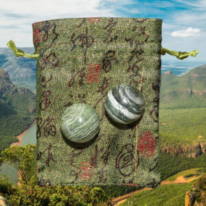 Pierres Jaspe vert zèbre – Boules Ø 30 mm
