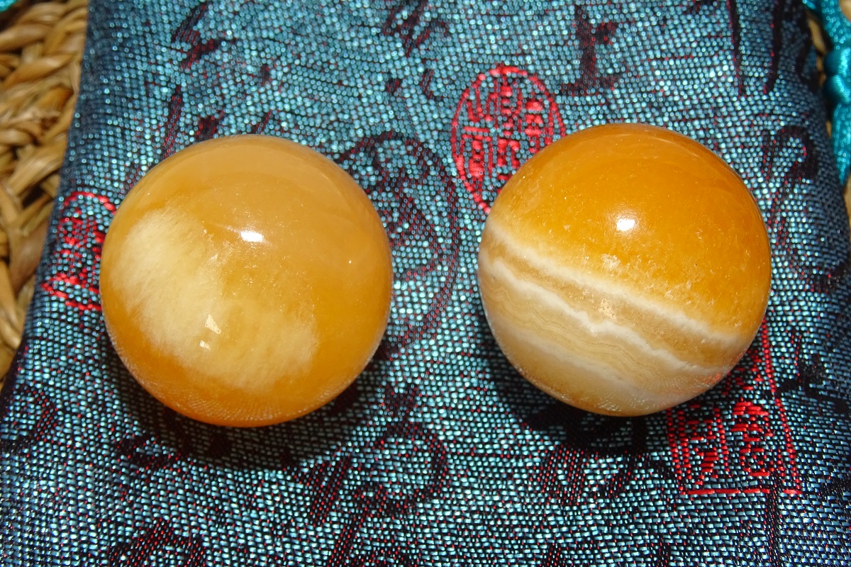 Boules Calcite orange de Santé - Ø 30 mm