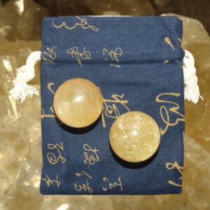 Calcite jaune de bien-être - Boules Ø 42 mm
